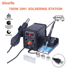 780W Silverflo 8586D-III Soldering Station Kit Hot Air Rework station Tool Set