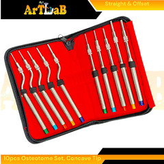 10 Count | Implant Chisel Bone Osteotomes, 2.6mm to 5mm Diameter, Premium
