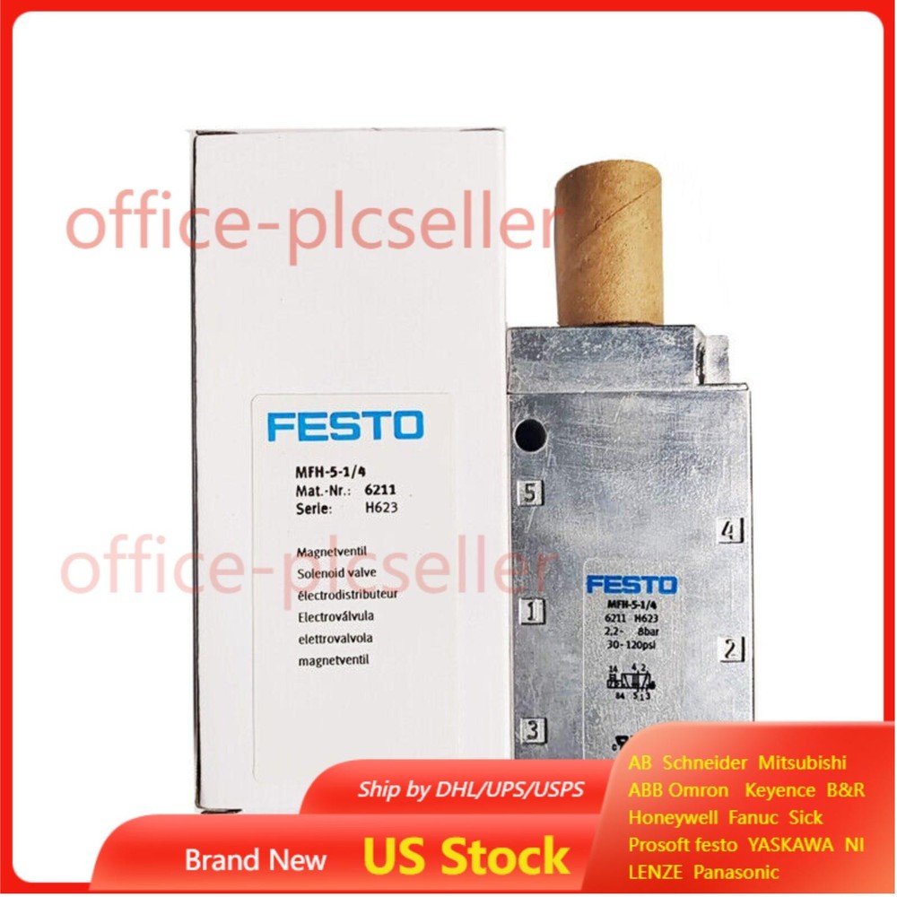 US FREE TAX New FESTO MFH-5-1/4 6211 Solenoid Valve