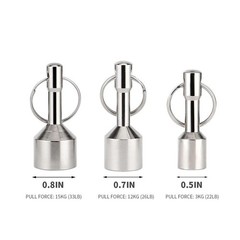 4Pcs Antique & Jewelry Tester Magnet Keychain Keyring Test Brass, Gold, Silver