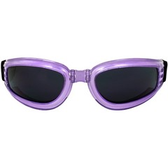 2 Birdz Eyewear Cardinal Purple Padded Goggles Super Dark + Clear Lenses