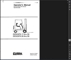 CLARK GCX 25 GCX25 FORKLIFT OPERATORS SERVICE REPAIR SHOP MANUAL PDF ON USB