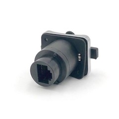 Ethernet Connector RJ45 Socket Panel Mount Receptacles Waterproof IP67 Fast Data