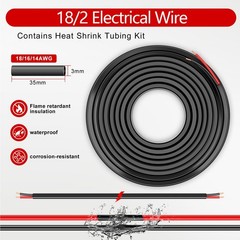 18 Gauge Wire 2 Conductor Electrical Wire, 18 AWG Stranded PVC Cord, 12V Low …