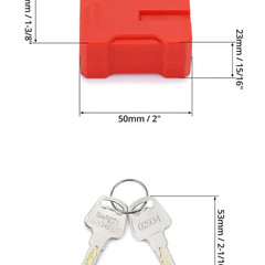 2-Pieces Electrical Cord Plug Lockout Device for 2 and 3 Prong Plugs, Built-In L