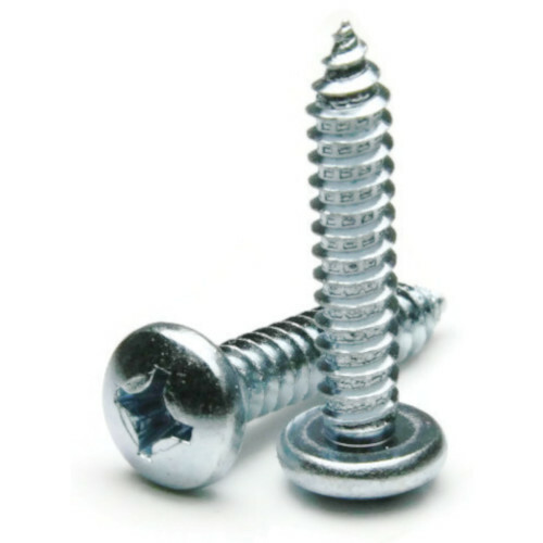 #6 Sheet Metal Screws Zinc Plated Steel Phillips Pan Head – Select Length & Qty