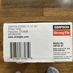 Simpson CBT4Z-KT Concealed Beam Tie ZMAX 6×6 Post Beam Connector, for 6×6 beams