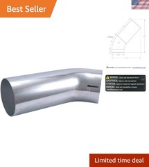Lightweight 4″ 45° Polished Aluminum Elbow with 7″ Leg – Grade 6063 Construction