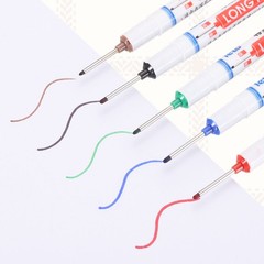 8Pcs Long Head Deep Hole Marker Pens (Blue, Red, Green, Brown)