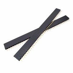 40-Socket Female Header 0.1″ 2.54mm PCB Strip Connectors 10/20/40/80 Piece Packs