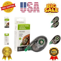 68627 MONO Correction Tape, Non-refillable, White, 1/6″ x 394″, 2 Count Pack …