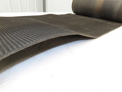 24″W x 20′ Rough Grip Top Rubber Conveyor Belt 2-Ply Black 20′ Length
