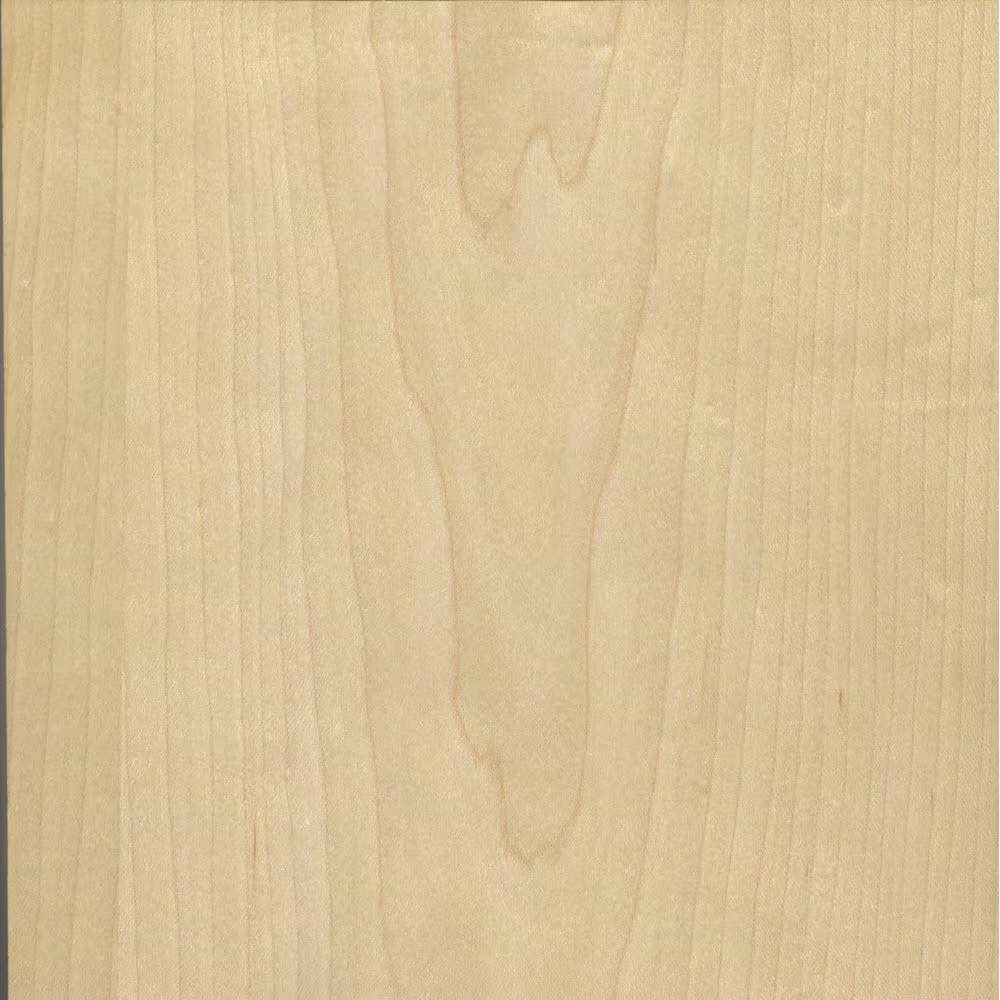 24 In. X 96 In. White Maple Real Wood Veneer with 10 Mil Paperback Free Shipping