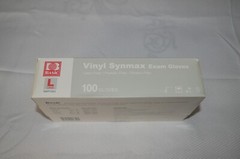 BASIC ~ VINYL SYNMAX EXAM GLOVES ~ LATEX FREE ~ POWDER FREE ~ 100 COUNT ~ LARGE