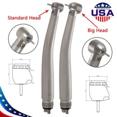 Dental Fiber Optic LED E-generator Handpiece Big/Standard Head 3Spray 4Water YBM