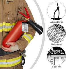 25 Sets of Weatherproof Aluminum Fire Extinguisher Inspection Tags 2026-2029