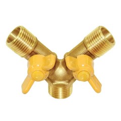 Joywayus 5/16″ Hose Barb 3 Way Shut Off Ball Valve Y 5/16 Inch – 1 pc, Brass