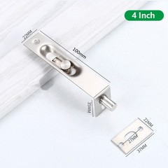 4 Inch Stainless Steel Concealed Door Lock Flush Slide Latch Bolt with Screws…