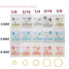100 Pcs/Bag Orthodontic Dental Ortho Latex Braces Elastics Rubber Bands 15 Sizes