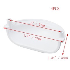 4pcs 3″ (77mm) Hole Center White Decorative Cabinet Cup & Drawer Pull Handles…