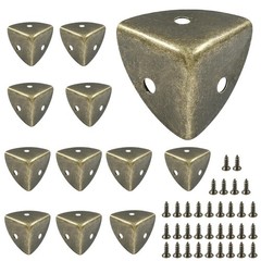 LifCratms 12Pcs Box Corner Protectors, 1″ (25mm) Metal 1″x1″x1″, Bronze