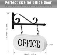 Office Sign for Door – Double-Sided Wall-Mounted Business Signs for Outside M…