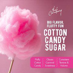 The Candery Cotton Candy Floss Sugar 6Lbs 96Oz Jars- 3 Pack Strawberry, Raspberr