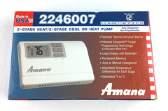 Amana 2246007 Non Programmable Thermostat 2 Stage Heat 2 Stage Cool Or Heat Pump