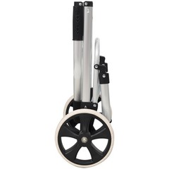 Foldable Black Shopping Trolley with WheelsWaterproof Removable Oxford Cloth Bag