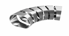 3.5″ Oval 6 pieces x 15° 304 SS Horizontal 45 Degree Bend