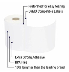 20 Rolls DYMO 4XL Labels Direct Thermal Shipping Labels 4″x6″ 1744907 Compatible