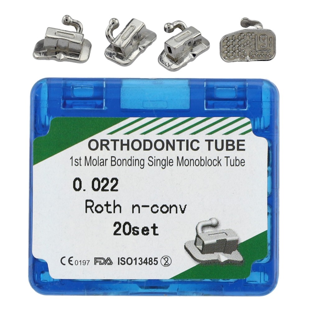 20 Sets Orthodontic Molar Bracket Buccal Tubes Roth MBT 022 1st 2nd ortodoncia
