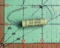 CORNELL DUBILIER Axial Film CAPACITOR .05uF 200v 10% PM2S5 (.047uF) Vintage