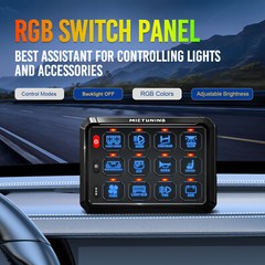 5Inch RGB Switch Panel Toggle Momentary Strobe Pulsed Circuit Control Box System