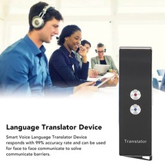 Handheld Smart Voice Translator 74 Languages 70 Accents (Black)