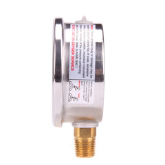 Pressure Gauge 1/4 NPT, 0-100Psi/Kpa Glycerin Filled Pressure Gauge with 2.5 Inc