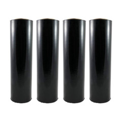 18″ 80 Gauge Pallet Wrap Stretch Film – Black Hand Shrink Wrap, 4 Rolls