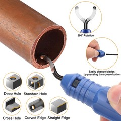 13x 1/4″-3/4″ HVAC Swaging Tool Drill Bit Copper Pipe Expander Deburring Scraper