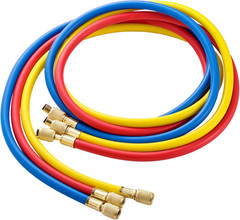 3 Pieces AC Manifold Gauge Hose Kit, Refrigerant Charging Hoses 1/4 SAE, 3FT AC