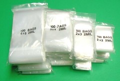 1600 Zip Seal Lock Bags 2mil Assorted 400 Each Sizes 2×2 2×3 3×4 4×6 Total 1,600