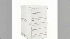 Corrugated File Box with Lift Off Lid, Letter/Legal Size, 10 Pack, White/Black