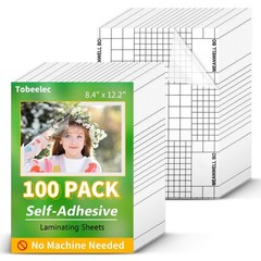 100 Pcs Matte Self Adhesive Laminating Sheets, 8.4 x 12.2 Inches Matte…