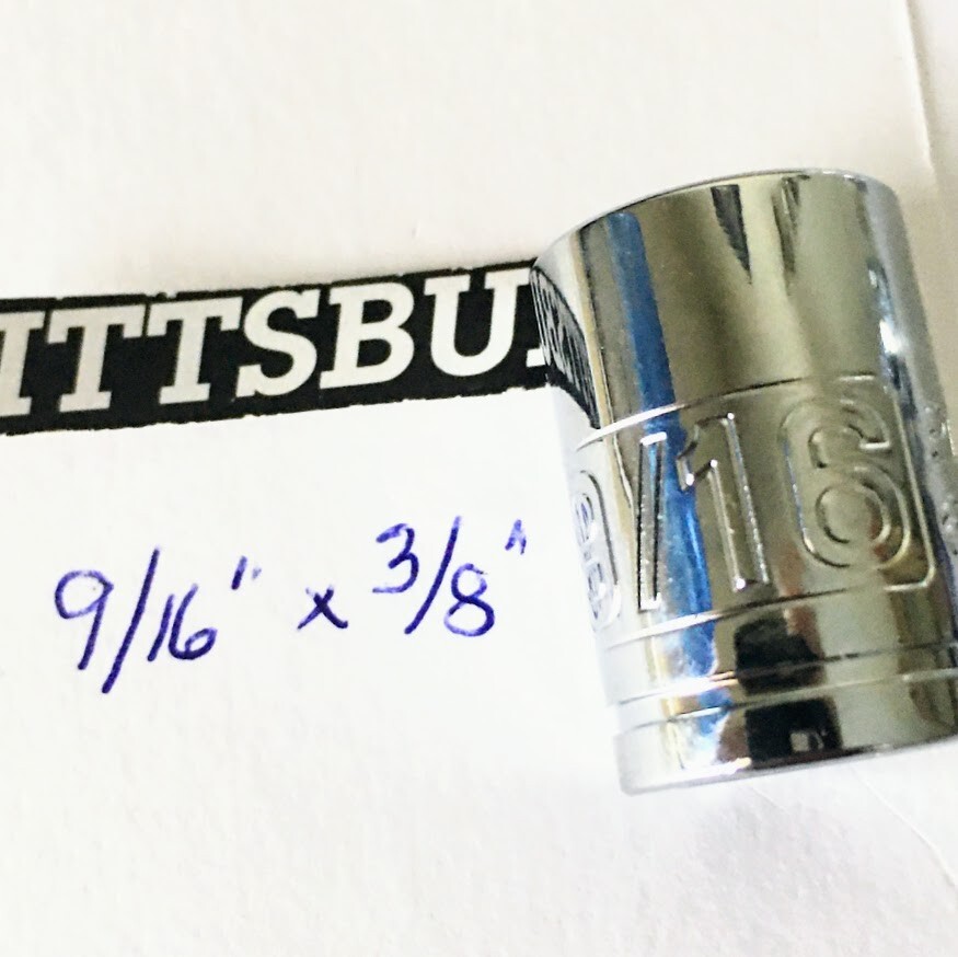 Pittsburgh 9/16″ x 3/8″ Dr HI-VIZ Socket – 67736 – 12 Pt – Free USA Shipping