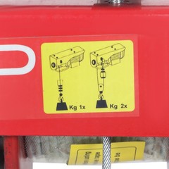 Mini Electric Hoist 1760lbs 14ft/4.2m Crane Winch Wired Remote Control 1350W