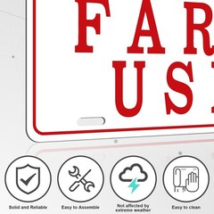 Blulu 4 Pieces Farm Use ID Tag Sign 12 x 6 Inch, Aluminum Reflective Rust Free F