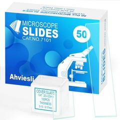 Microscope Slides and Covers Kit – 50 Blank PreCleaned Glass Slides for Micro…
