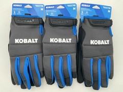 Kobalt Black Synthetic Leather Mechanical Repair Gloves 3 Pairs (Touch Screen)