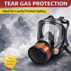 Full Face Respirator Gas Mask for Pepper Spray & CS Gas – Personal Safety Use