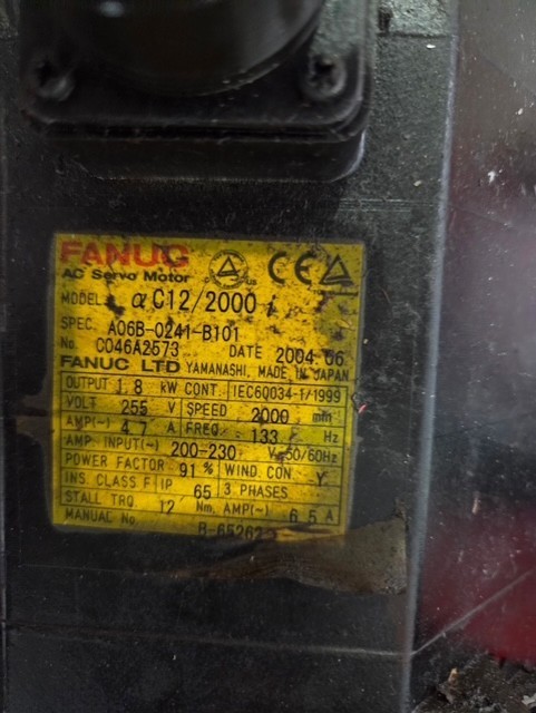 Fanuc servo motor A06B-0241-B101 model c12/2000i ***FREE SHIPPPING***