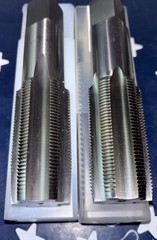 2pc SET Nachi 1-1/2-12 NF G H4 6FL Tap 1-1/2” 12tpi Taper & Plug 1 of Each